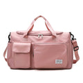 Large Capacity for Luggage Travel Use Sports Customized Logo Pink Duffle Bags Gym Duffel Bag With Shoe Pocket