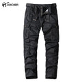 Wholesale Camo Cargo Trackpants Cotton Multi Pockets Loose Fit Distress Effect Jogger Sweat Trackpants Camo Cargo Pants Men