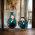 European Style Enamel Colored Vase Furnishing Living Room Porch Decorates American Style Luxury Desk Lamp Other Home Decor