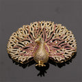 Hot Sale Luxury Peacock Shape Silver/Gold Plated Zircon Connection for Necklace Tassel Pendant Accessories Jewelry Making