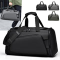 Unisex Large Capacity PU Leather Travel Duffel Luggage Bag Custom Logo Waterproof Gym Duffle Bag With Shoe Storage Compartment