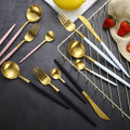 Wholesale New Product Gold Cuttlery Flatware Set Stainless Steel Tableware 304 Stainless Steel Flatware Cutlery Set