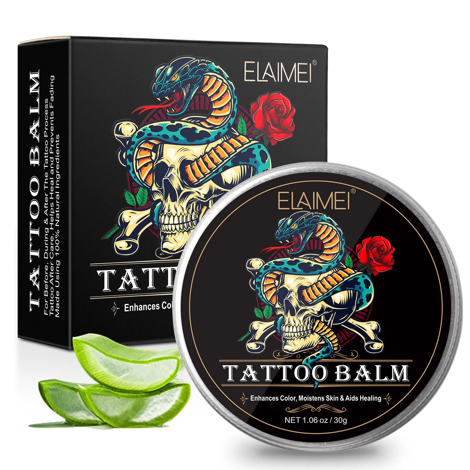 ELAIMEI Tattoo Aftercare Balm Private Label Custom Natural Organic Vegan Tattoo After Care Balm for Tattoo Moisturizer Healing