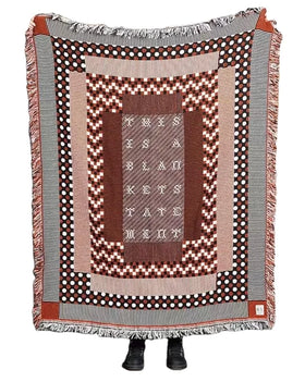 Custom Woven Picnic Blanket with Floral Thread Pattern Egypt for Aka Woven Throw Blanket Cartoon Style