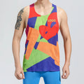 Men Running Singlet Breathable Quick Dry 100% Polyester Anti-Pilling Wholesale Stylish Square Collar Light Weight Tank Top