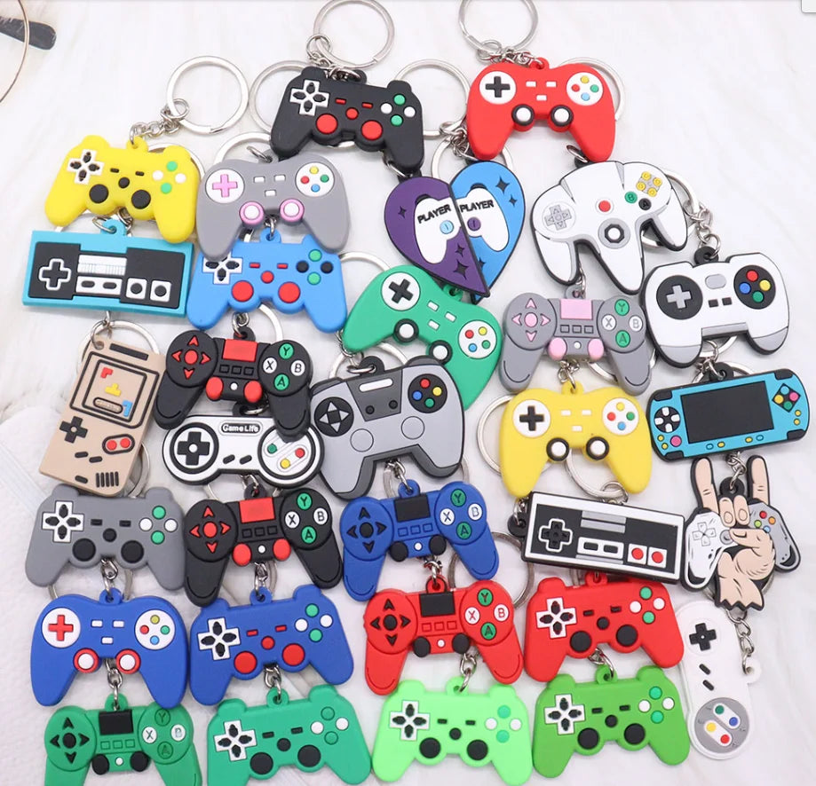 New Arrival 1PCS PVC Game Machine Keychain Keyring Cute Gamepad Joystick Key Chain Keychains Bag Car Hanging Fit Men Boy Keys