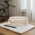 Clear Pencil Case Pouch  With Zipper Visible Pencil Case Travel Makeup Bag Transparent Stationary Organizer Pen Bag