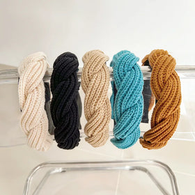 New Fashion Soft Hairband Wide Side Headband Knitted Hair Band High Quality Turban Women Hair Accessories