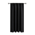 Black Blackout Curtains for Bedroom Pocket Solid Thermal Insulated Window Curtains 42W X 63L Inch