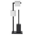 STOCCO Best Hot Selling Bathroom Free Standing Stainless Steel Multifunctional 2 in 1 Toilet Brush and Paper Holder