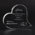 Customized Engraved Heart Shape K9 Crystal Glass Paperweight Anniversary Wedding Gift Sets for Women Mom Wife Couples CPW-10A