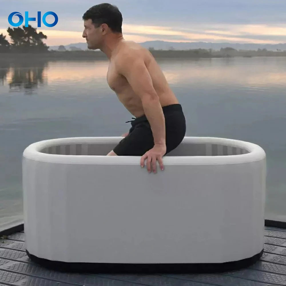 OHO Inflatable Ice Bath Recovery Pod Cold Plunge for Mental Health & Physical Recovery Portable Durable Outdoor Use