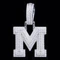 925 Silver Letter M Pendant with D VVS Moissanite Trendy Hip Hop Jewelry with GRA Certificate Iced Out Charm Pendants & Charms