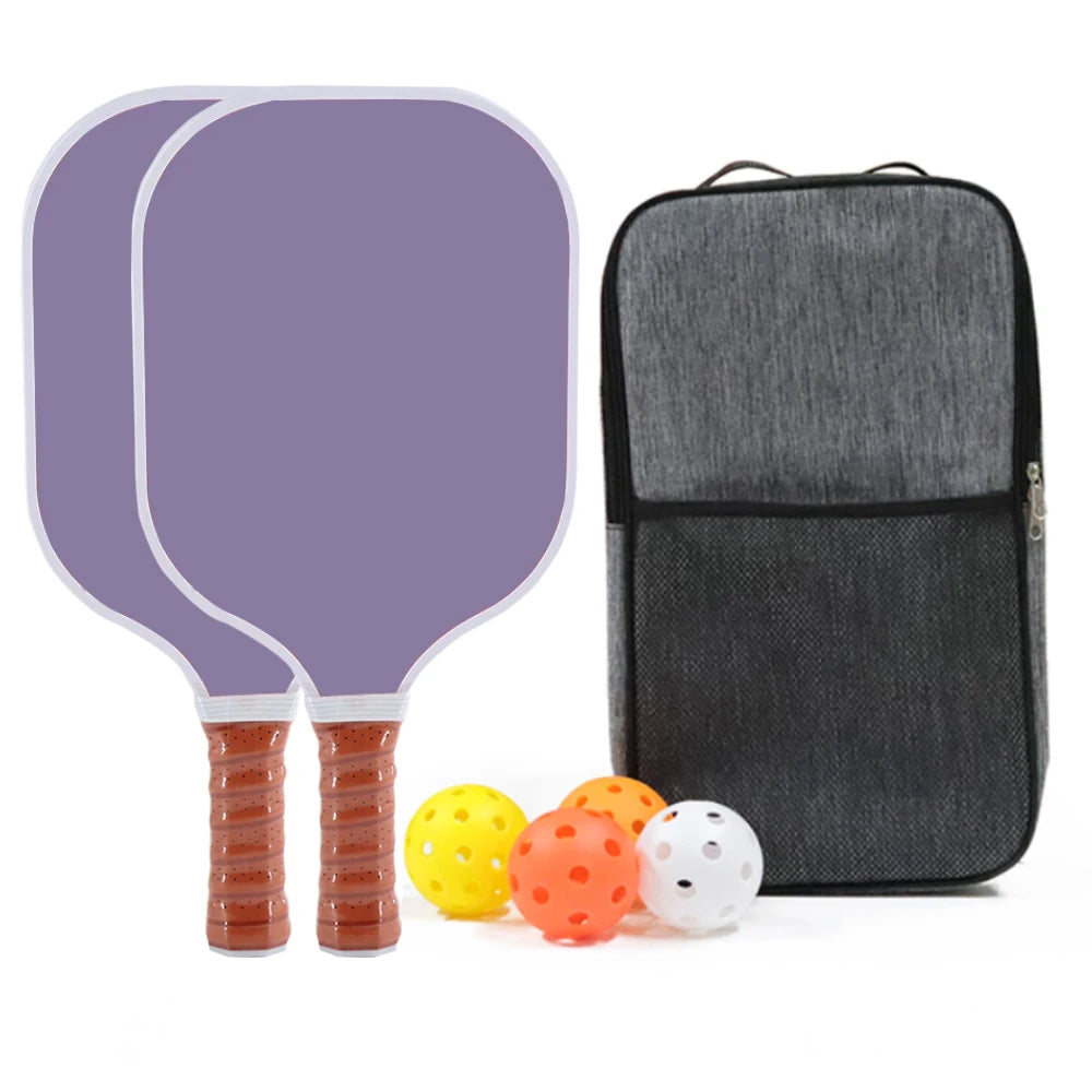 Polypropylene Honeycomb Core Graphite Face Cushion 4.25In Pickleball Paddle Set with Carbon Fiber 4.25In Grip Bag Packing