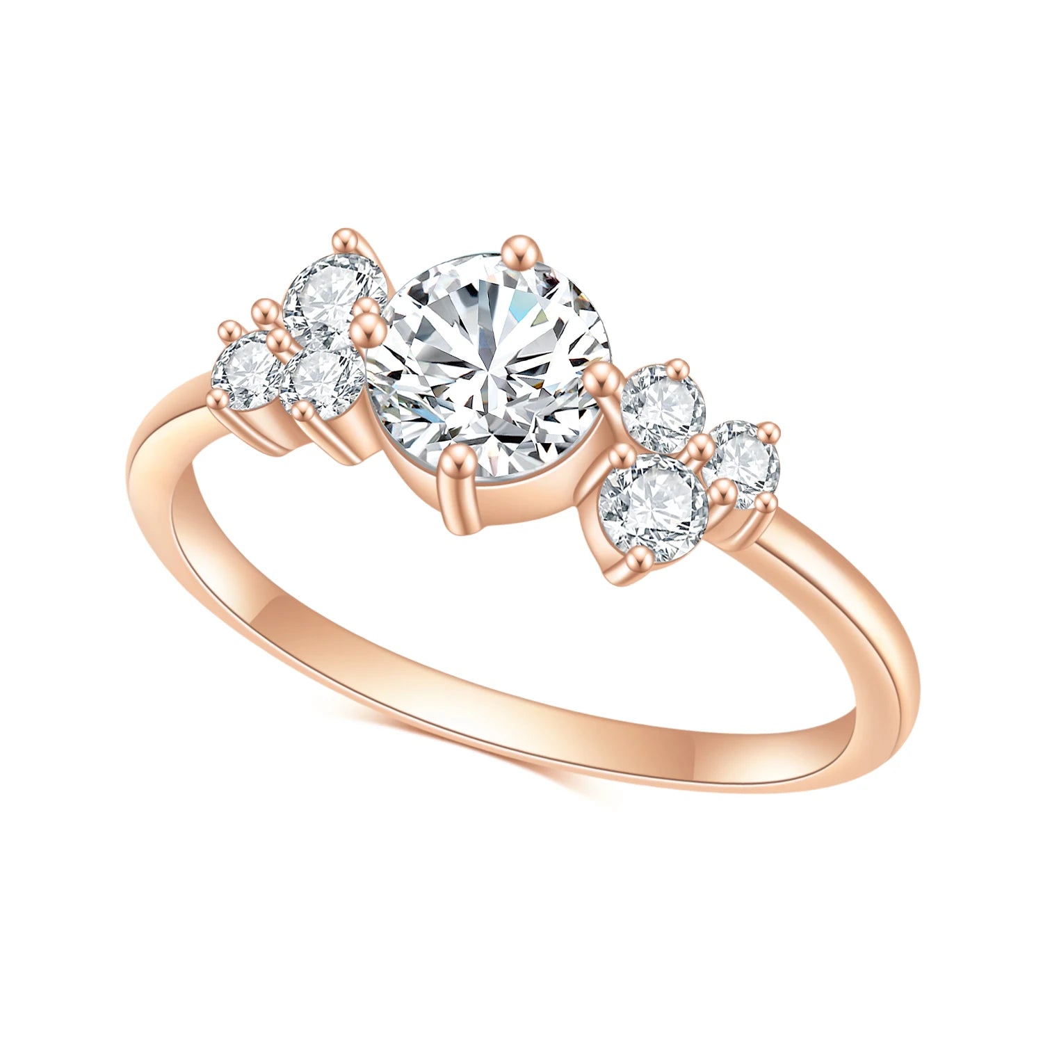 OL0998 Abiding Shield Long Lasting Plating New Trend Silver Jewelry 925 Sterling Custom Women Moissanite Diamond Minimal Rings