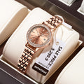 Poedagar Luxury Rose Gold Stainless Steel Ladies Wristwatch Diamond Quartz Watches Wristwatch Waterproof Date Watch Women