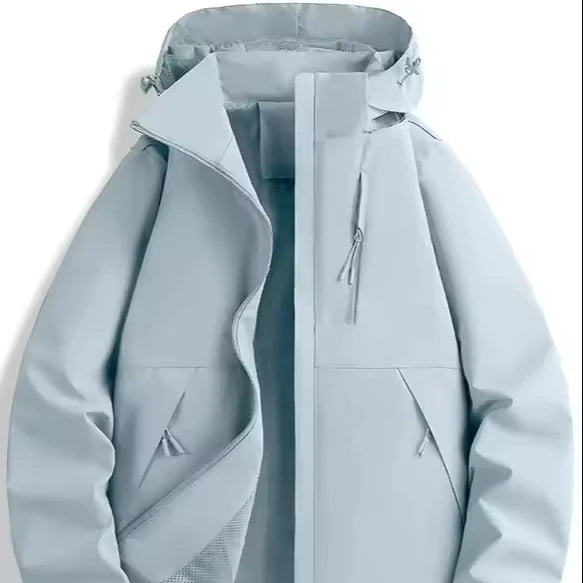 Customized Thin Premium Outdoor Sports Jacket for Men Waterproof Windbreaker Coat Fully Waterproof Zipper Hood Zipper Sporty