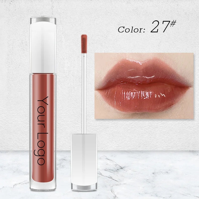 Lipgloss Manufacturer in China Private Logo Moisturizing Shimmer Pink Valentines Diamond Highlighter Lip Gloss Glossy