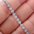 925 Sterling Silver 18K Gold Plated Bracelet Charm 5A Cubic Zirconia Tennis Bracelets & Bangles
