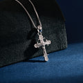 Wholesale Pendant Jewelry Rhodium Plated Plain Silver Cross God Retro Pendant 925 Sterling Silver Fine Jewelry Pendant