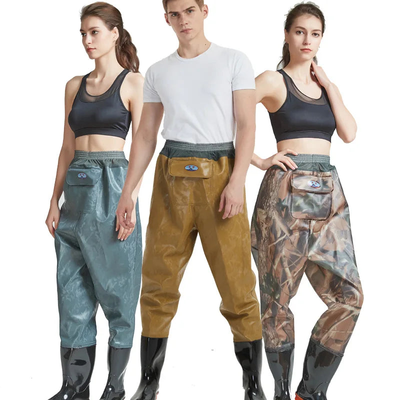 Breathable Waist Water Fishing Pants Half  Body Camo Water Boots Fishing Waders Manufacturers