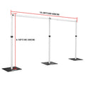 6-10' Tall X 10-20' Wide Wedding Arch Backdrop with Aluminum Stand Elegant Wedding Decorations