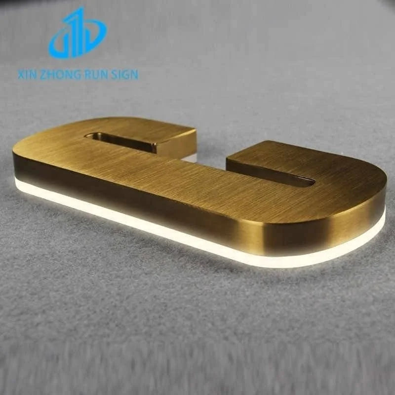 Hot Selling Custom Sign Outdoor Advertising Logo 3D Backlit Stainless Steel LED Eco-friendly Strong Anti-wind Store Letter