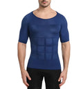 Men's Sports Vest Fashion Body Shaping Elastic Short-Sleeved Vest Breathable Knitted Sweat-Inducing Material for Chest Abdomen
