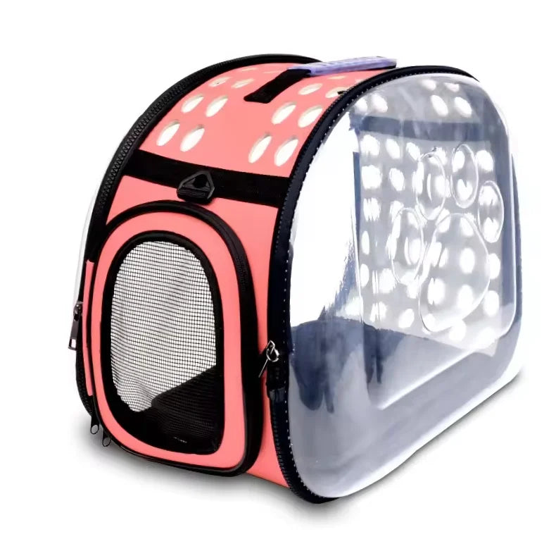 Cat Dog Puppy Travel Hiking Camping Pet Carrier Bag Backpack Space Capsule Bubble Design Waterproof Soft-Sided Handbag