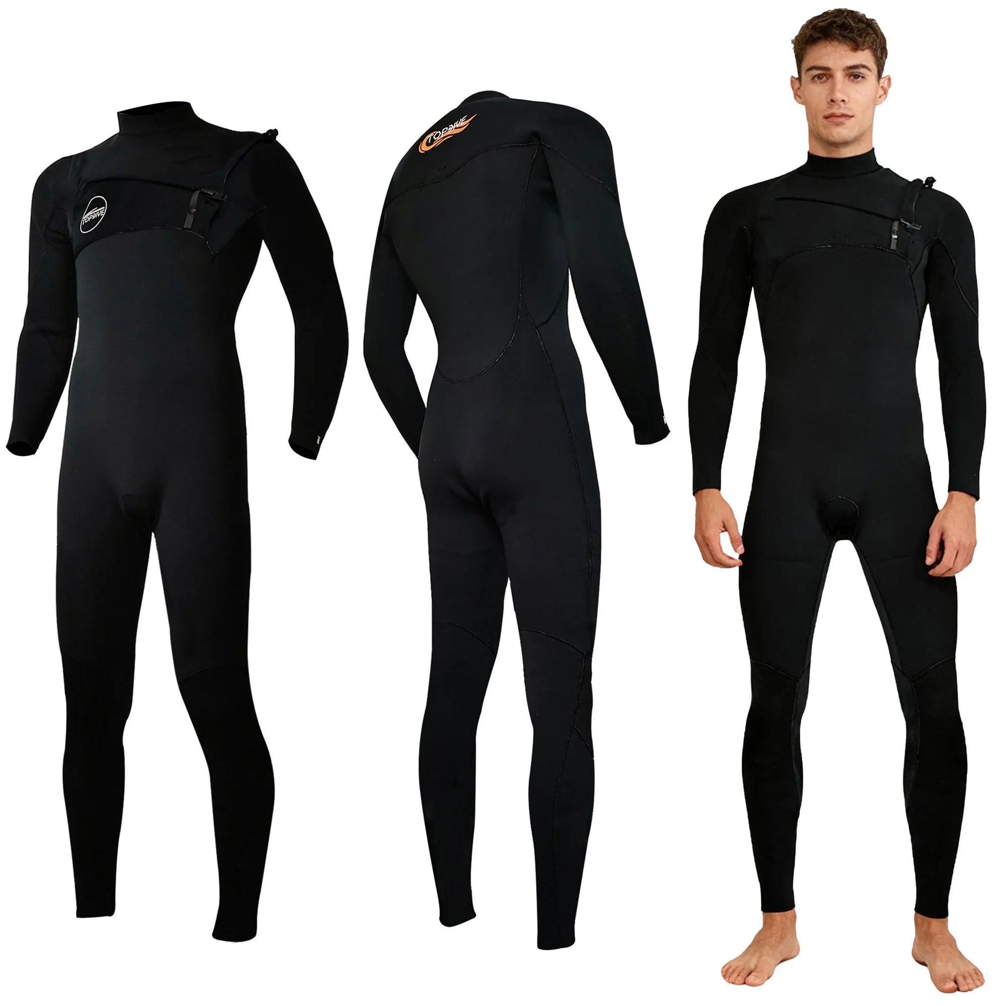 OEM Waterproof Super Stretch Neoprene Surfing Diving Suit Men 3mm Chest Zip Wetsuit