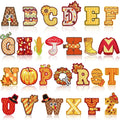 New Iron on 6.5cm  Autumn Theme Embroidery Letter Patch for Clothes Bags Decoration