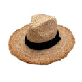 Stock Women Model Fashion Shows Large Wide Brim Raffia Straw Hat Summer Sun Visor Broad Floppy Sunhat Rough Brim Beach Hat Caps