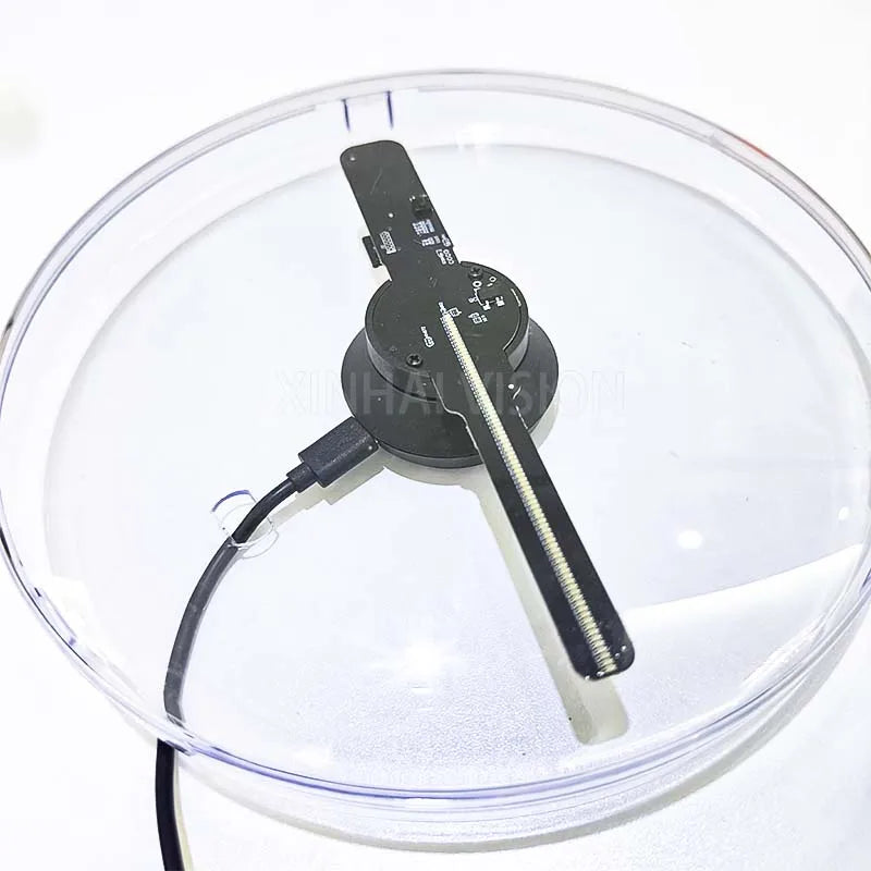 Popular Made in China Hologram Equipment Advertising 16CM Practical 3d Holographic Display Led Fan Equipped with Audio System