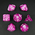 Factory Wholesale Single Color Polyhedral Dice Marble Pattern Acrylic Dice Set for DND Role Playing Board Game