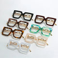 Ladies Chain Temple Oculos De Sol Irregular Frame Luxury Glasses Elegant Glasses Frame Eyewear Optical Clear Lens