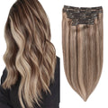 Hign Quality Remy Human Hair  Extensions Clip in 9 Pieces Highlights Color Ready Ship Hair