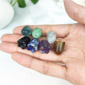 New Arrivals Real Crystal Healing Stones Carved Flower Shape Gemstone Natural Amethyst tiger Eye Flower Beads for Jewelry Making