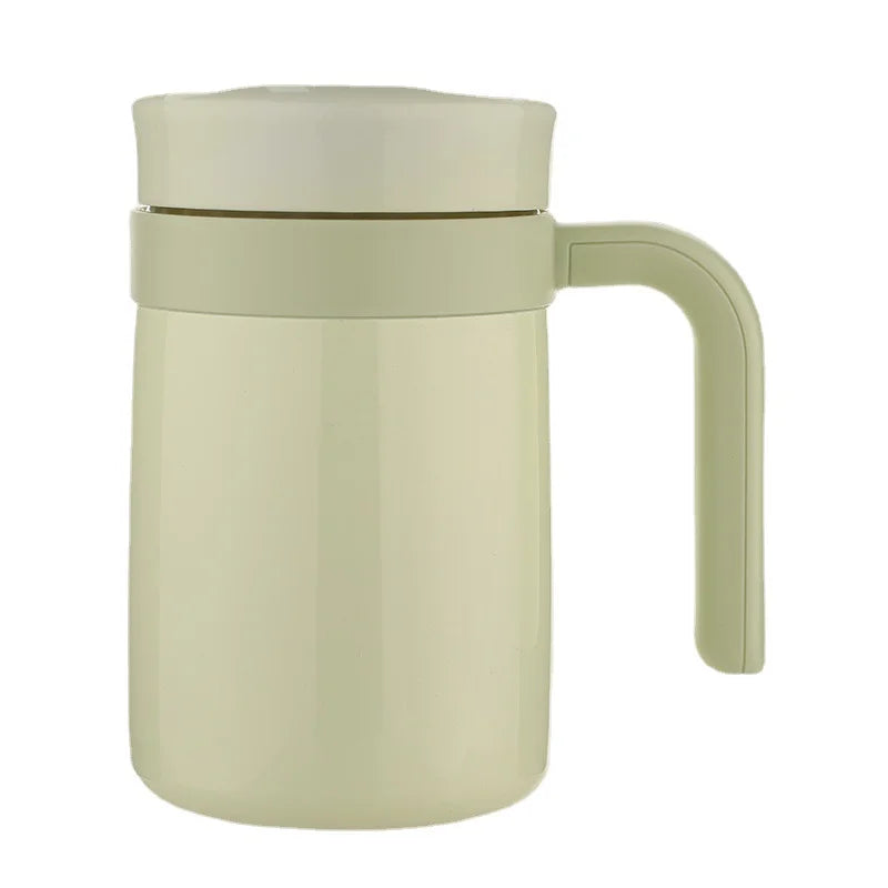 Customizable 304 Stainless Steel Insulated Office Coffee Cup Classic Design with Leak-Proof Cover Handle for Business Gifts