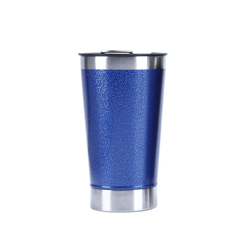 17 oz Blue Stainless Steel Tumbler with Lid and Bottle Opener New Dad Gift for Men 500ml Capacity 304 Material