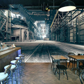 3D Extended Space Wallpaper Graffiti Industrial Style Background Wallpaper Retro Nostalgic Bar Internet Cafe Ktv Mural