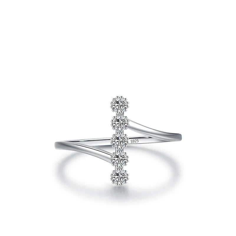 Unique Style Fashionable Wholesale Price Flower Ring 925 Sterling Silver Irregular Geometric Ring