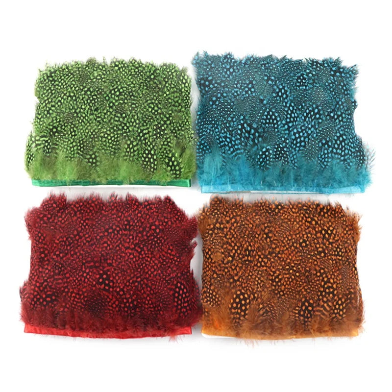 Wholesale Pheasant Feather Trims Dyed Guinea and Pearl Chicken Feather Fringe for Crafts Costumes Decorations