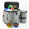 Pet Weekend Dog Outdoor Travel Carrier Bag Tote Organizer Food Storage Foldable Travel Training Dog Bag Set