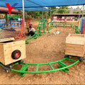 Cheap Unpowered Kids Home Amusement Park Rides No Electricity Human Powered Pedal Rollercoaster Backyard Roller Coaster for Sale