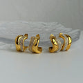 2024 Dazan Summer 18k Gold Plated Unique Hypoallergenic Stainless Steel OOTD Polished Iced Out Zircon Snail Earrings for Women