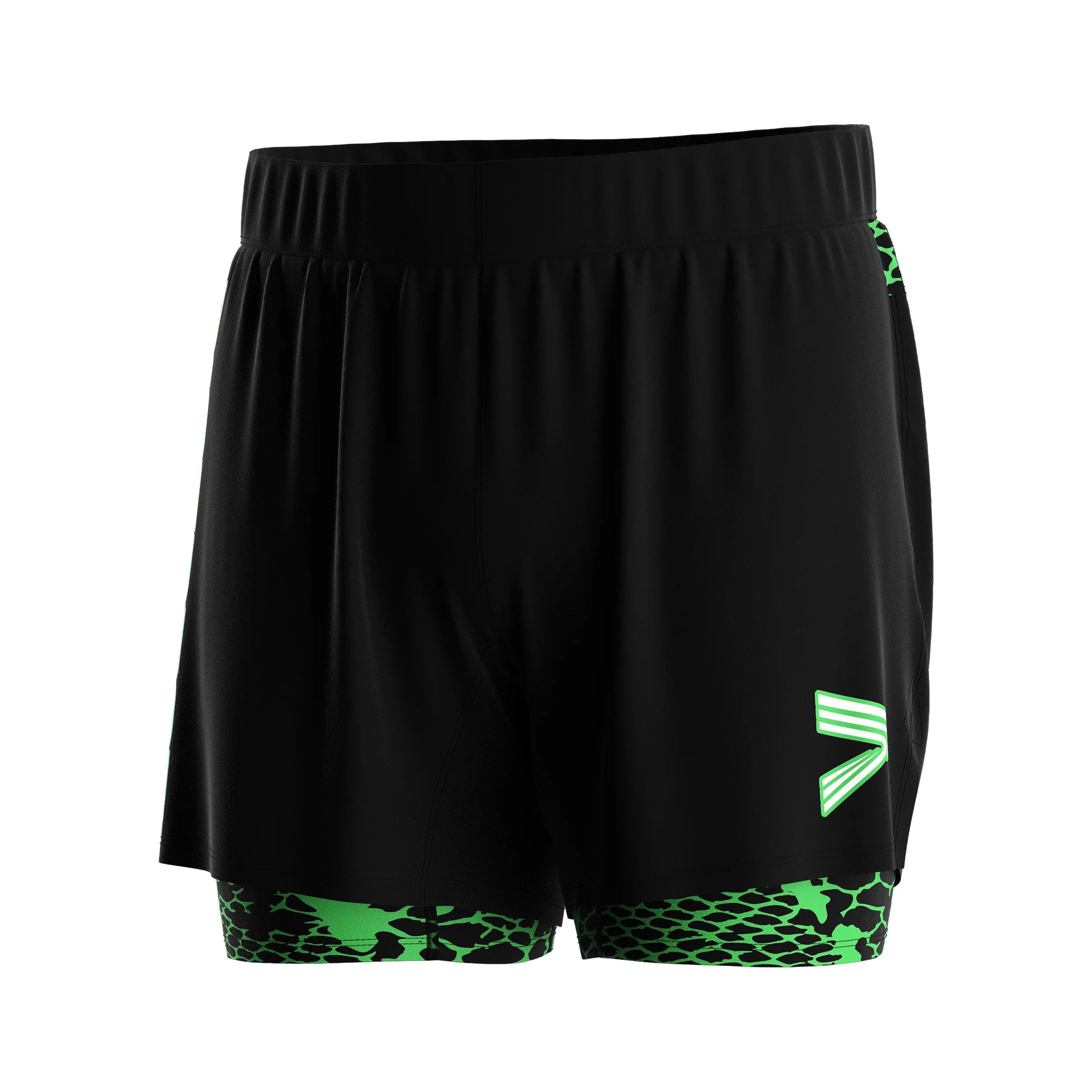Lined Men's Athletic Shorts Secure Fit Compression Support 4 Way Stretch Lightweight Quick Dry Jiu Jitsu No Gi Training Wea