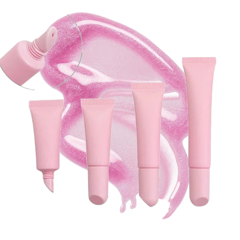 Wholesale Customizable Small Cosmetic Soft Tube in Matte Pink 10ml 15ml 20ml Plastic Lipstick Screen Printing Surface Handling