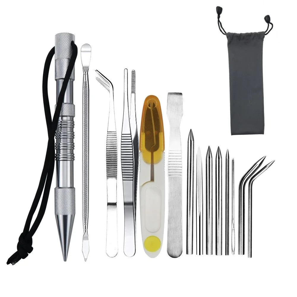 Stainless Steel Paracord Needle Aluminum Alloy Marlin Spike Braid Needle Set Different Size Paracord FID DIY Knitting Tool