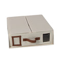 Bohemian Style Lacquer Finish Foldable Toys Organizer with Handle for Home Use