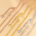 Cable Chain S925 Sterling Silver Chopin Chain Necklace Choker with Adjustable Silicone Bead Stopper for DIY Jewelry Making
